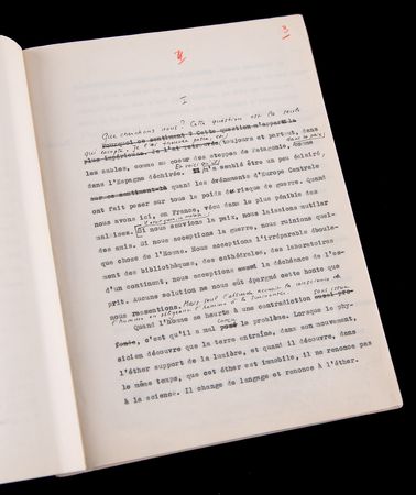 Lot #541 Antoine de Saint-Exupery Hand-Annotated and Signed Typescript Draft for Wind, Sand and Stars - Image 3