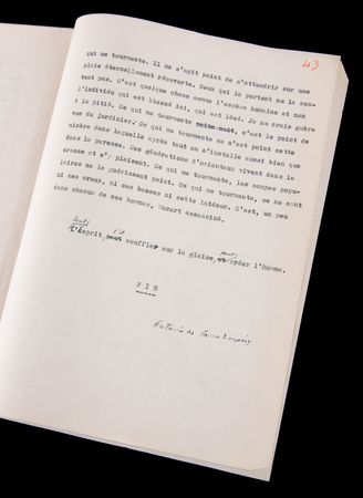 Lot #541 Antoine de Saint-Exupery Hand-Annotated and Signed Typescript Draft for Wind, Sand and Stars - Image 6