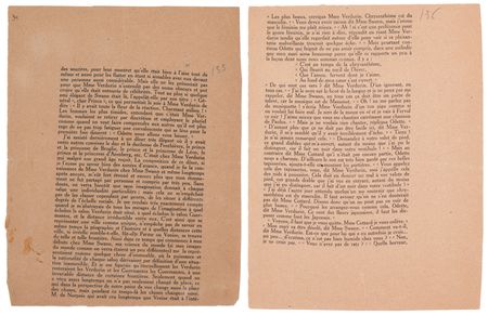 Lot #538 Marcel Proust Hand-Corrected Galley Proof Pages from In Search of Lost Time: 