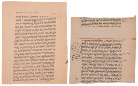 Lot #538 Marcel Proust Hand-Corrected Galley Proof Pages from In Search of Lost Time: 