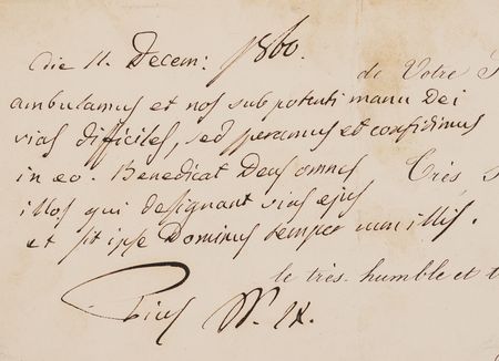 Lot #231 Pope Pius IX Autograph Letter Signed - Image 2