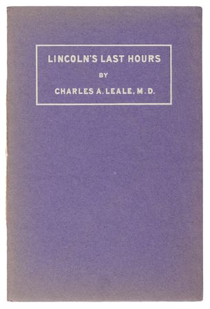 Lot #27 Lincoln's Last Hours by Charles A. Leale with 1869 Our American Cousin Pamphlet - Image 1