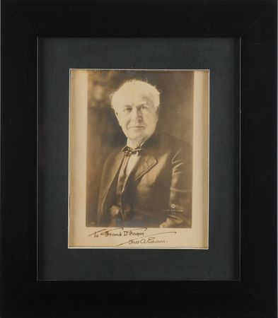 Lot #274 Thomas Edison Signed Photograph,