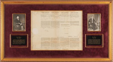 Lot #5 James Madison and James Monroe Document