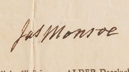 Lot #5 James Madison and James Monroe Document Signed Ship's Pass as President and Secretary of State - Image 3