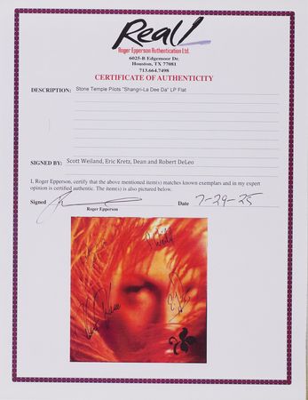 Lot #648 Stone Temple Pilots Signed Album Flat - Shangri-La Dee Da - Image 2