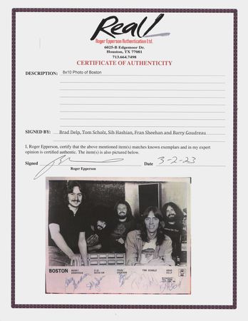 Lot #591 Boston Signed Photograph - Image 2