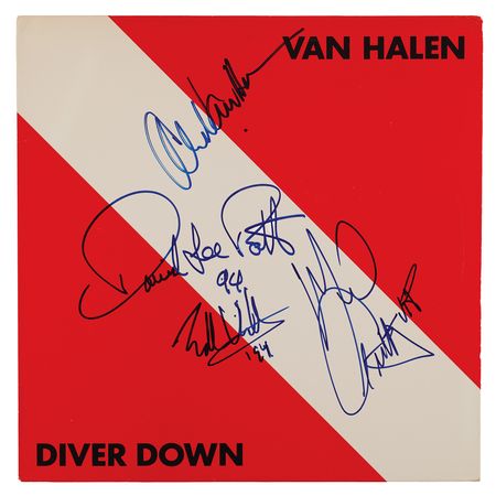 Lot #652 Van Halen Signed Album - Diver Down - Image 1