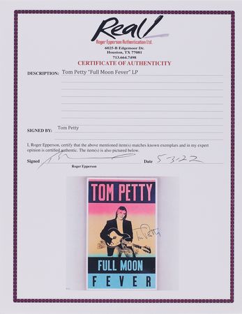 Lot #638 Tom Petty Signed Album - Full Moon Fever - Image 2