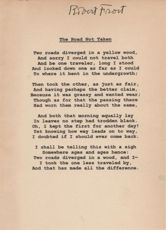 Lot #528 Robert Frost Signature