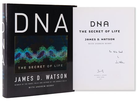Lot #290 James D. Watson Signed Book - DNA: The Secret of Life - Image 1