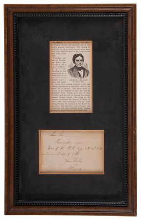 Lot #283 Michael Faraday Autograph Note Signed