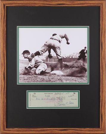 Lot #766 Ty Cobb Signed Check