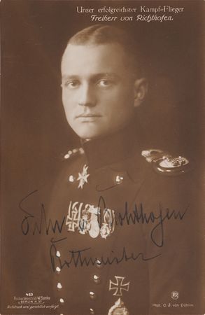 Lot #474 Manfred von Richthofen (‘The Red Baron’)