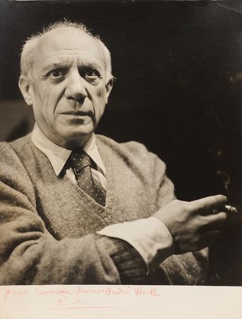 Lot #497 Pablo Picasso Signed Oversized Photograph