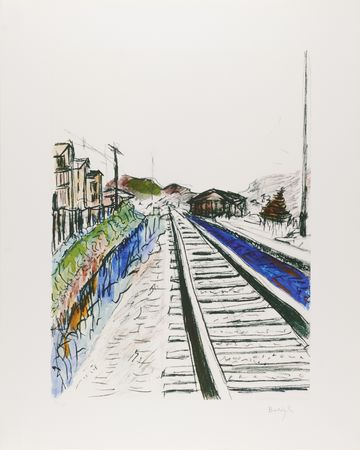 Lot #602 Bob Dylan (4) Signed ‘Train Tracks’ Giclée Prints from the ‘Drawn Blank’ Series - Image 3