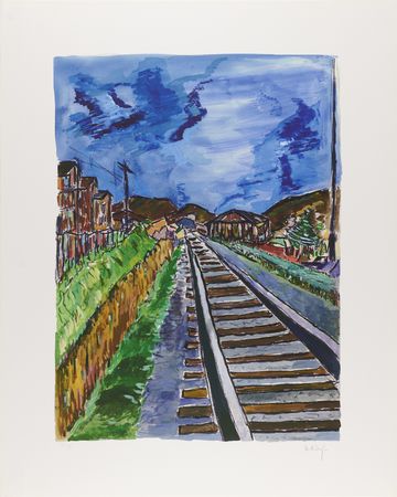 Lot #602 Bob Dylan (4) Signed ‘Train Tracks’ Giclée Prints from the ‘Drawn Blank’ Series - Image 4