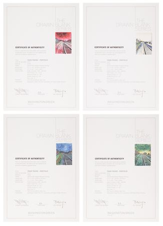 Lot #602 Bob Dylan (4) Signed ‘Train Tracks’ Giclée Prints from the ‘Drawn Blank’ Series - Image 6