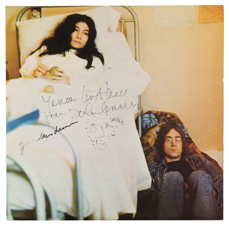 Lot #584 Beatles: John Lennon and Yoko Ono Signed