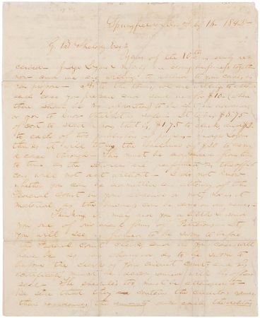 Lot #29 Abraham Lincoln Autograph Letter Signed on Early Federal Bankruptcy Cases (1842) - Image 1