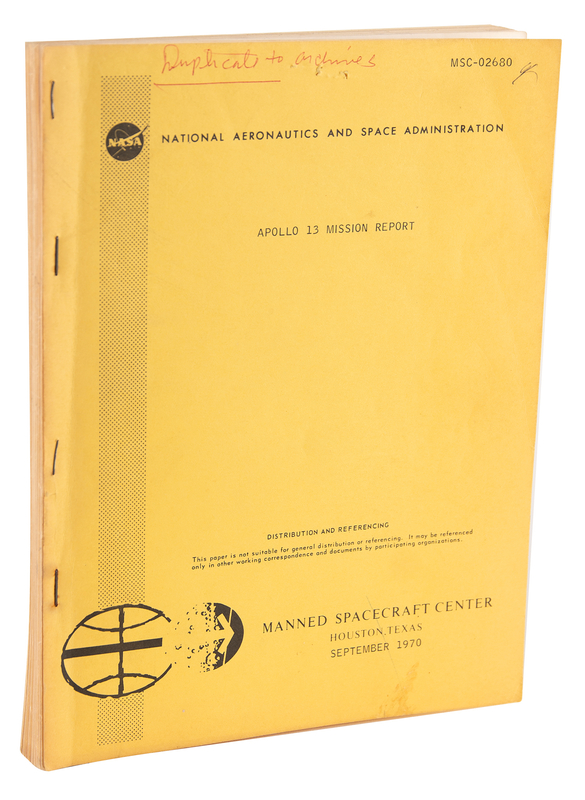 Lot 6213 Apollo 13 Mission Report