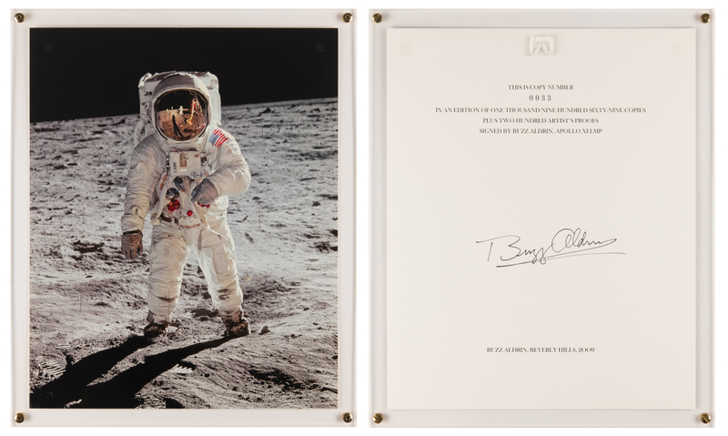 Lot 6157 Buzz Aldrin Signed Print and Limited Edition Moonfire Book