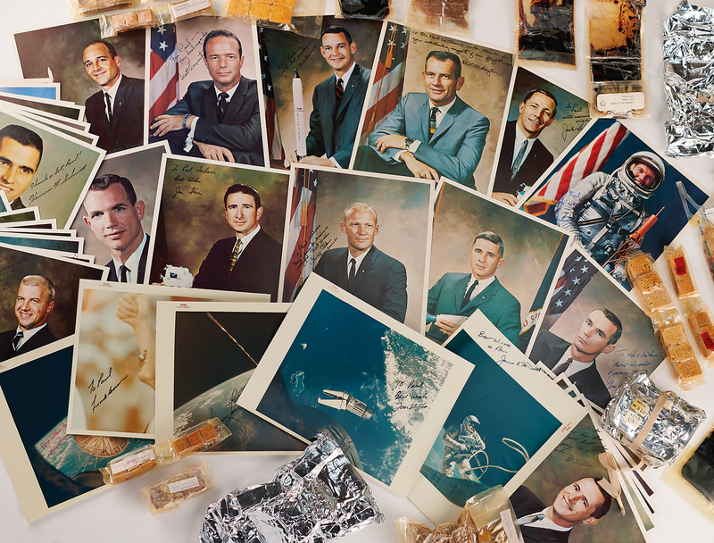 Lot 6356 Paul A. Lachance NASA Archive of (37) Early Astronaut-Signed Photographs and (22) Gemini and Apollo-era Space Food Packages