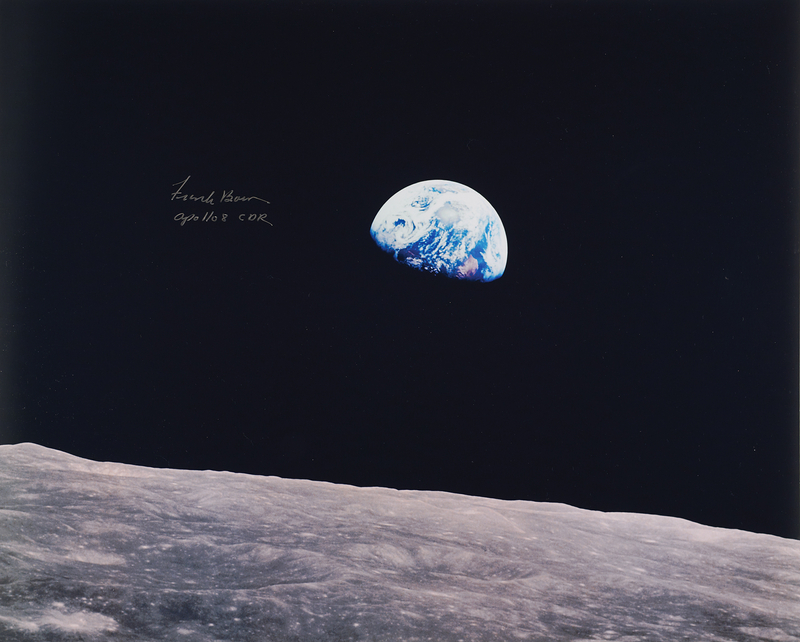 Lot 6102 Frank Borman Oversized Signed Photograph - 'Earthrise'