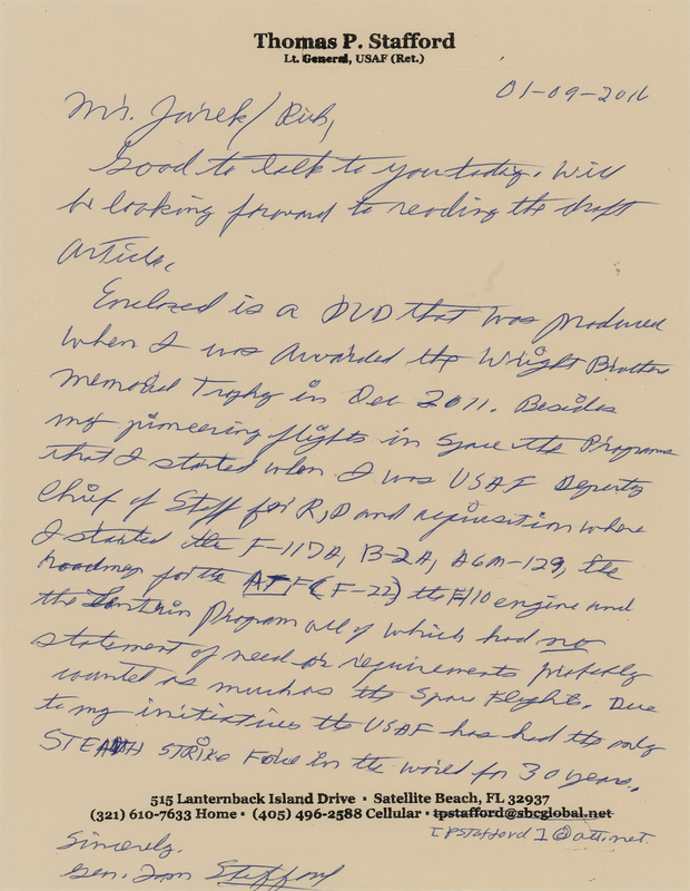 Lot 6117 Tom Stafford Autograph Letter Signed: 