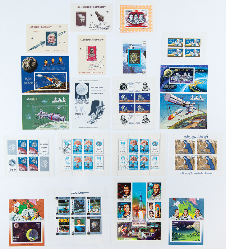 Lot 6316 Astronauts Signed 'Sieger' Stamp Collection (20)