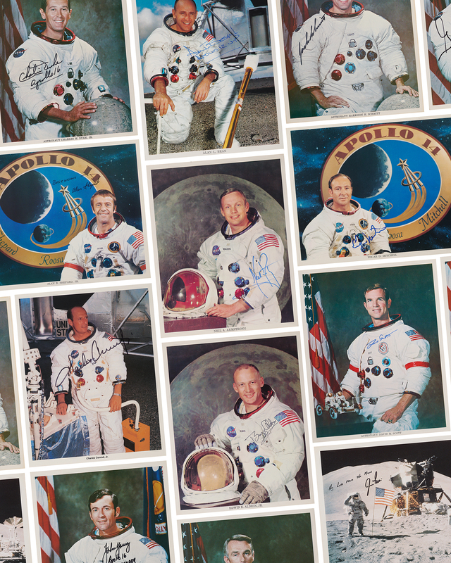 Lot 6317 Moonwalkers (12) Signed Photographs - Complete Set of Uninscribed NASA Lithographs