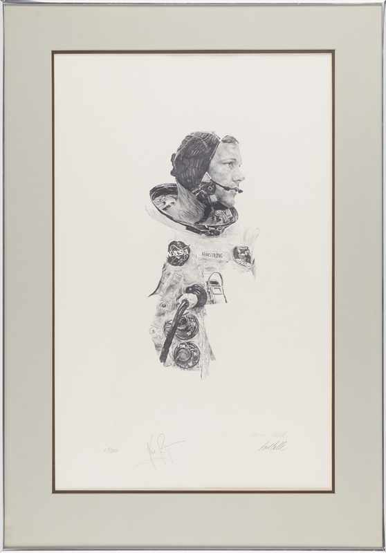 Lot 6145 Neil Armstrong and Paul Calle Signed Lithograph (Ltd. Ed. #29/1000)