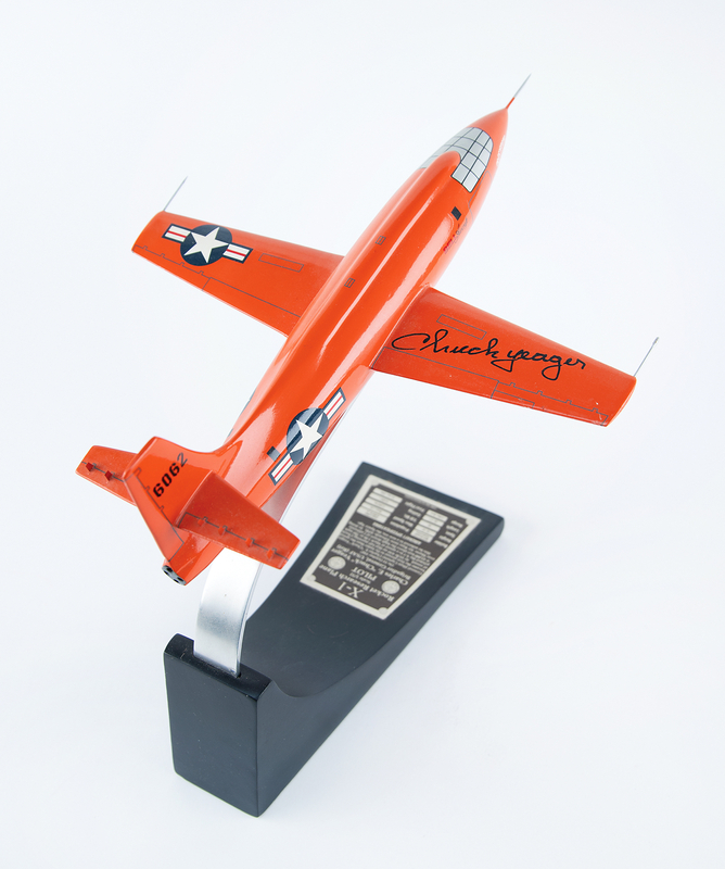 Lot 6012 Chuck Yeager Signed ‘Glamorous Glennis’ Bell X-1 Model