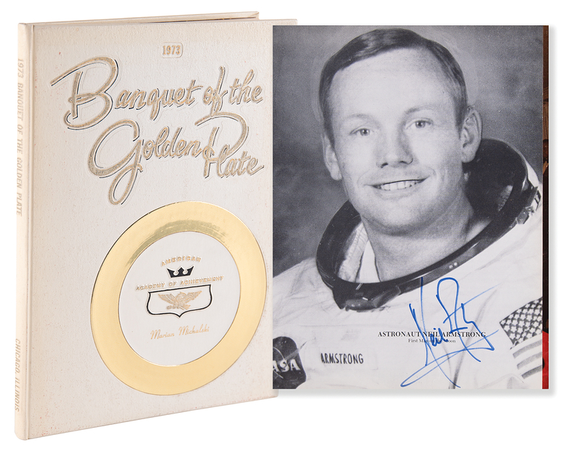 Lot 6174 Neil Armstrong Signed 1973 'Annual American Academy of Achievement' Program