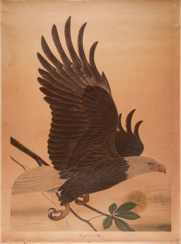 Lot 6173 Neil Armstrong Signed 'Eagle to the Moon' Lithograph (Ltd. Ed. #308/500) - 29˝ x 39˝