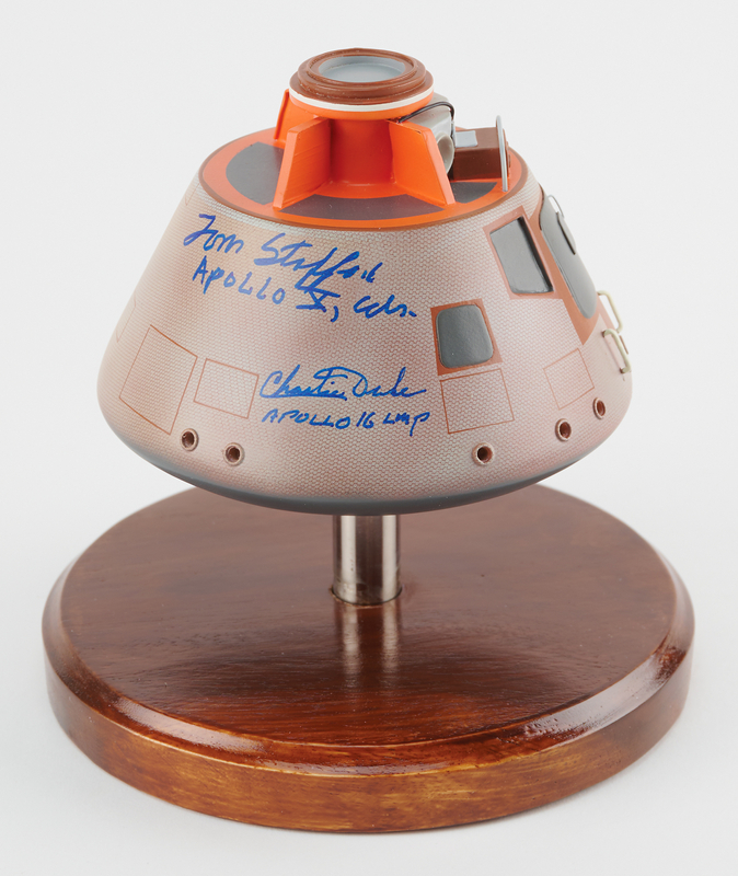Lot 6321 Apollo Astronauts: Charlie Duke, Fred Haise, and Tom Stafford Signed Model