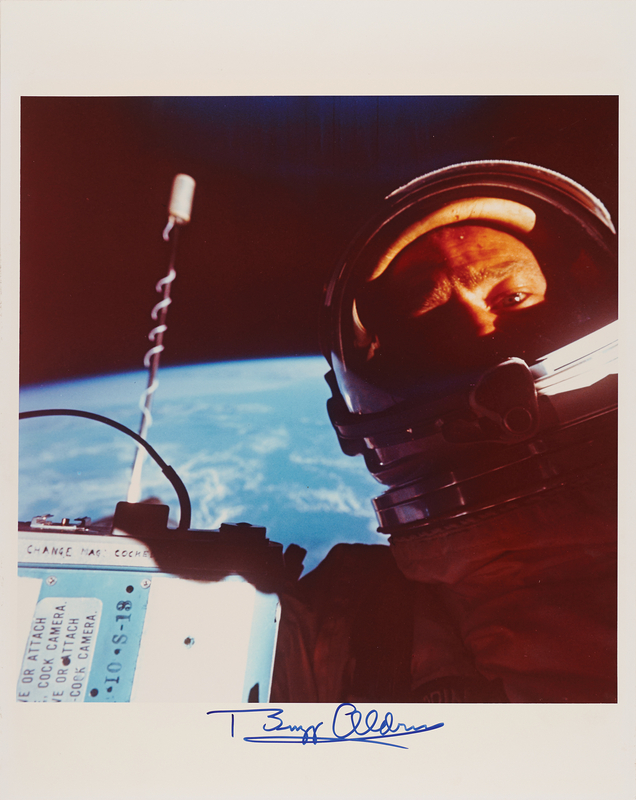 Lot 6162 Buzz Aldrin Signed Oversized 'Selfie' Photograph