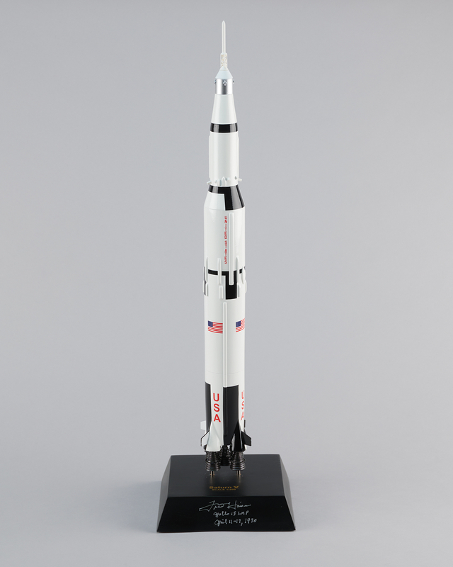 Lot 6219 Fred Haise Signed Saturn V Rocket Model