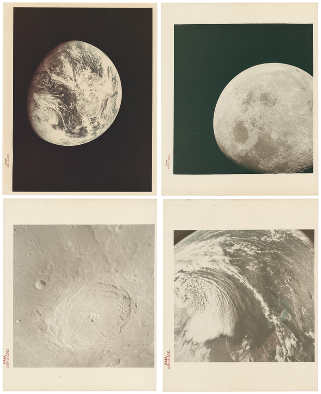 Lot 6100 Apollo 8 (4) Original Red-Numbered NASA Photographs