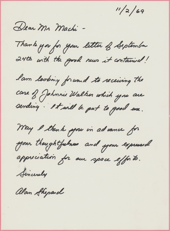 Lot 6262 Alan Shepard Autograph Letter Signed