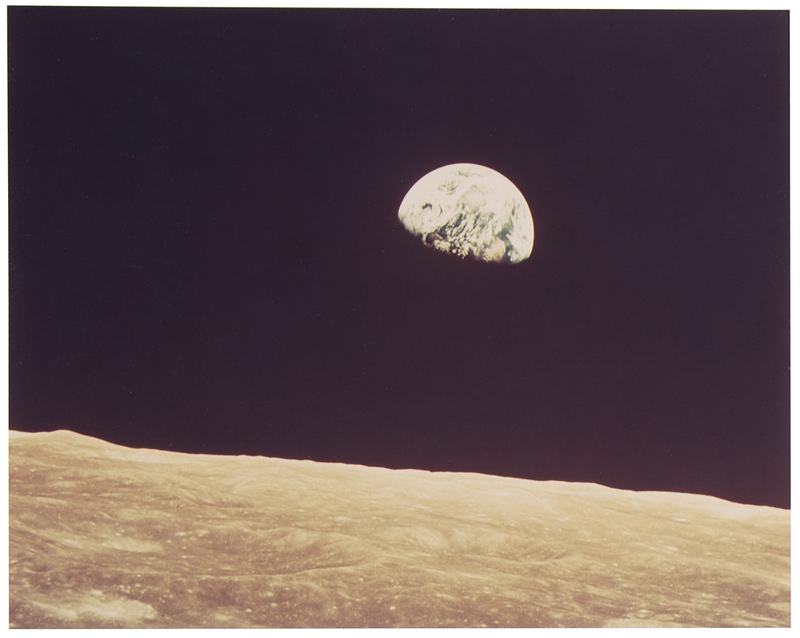 Lot 6095 Apollo 8 Original Oversized NASA Photograph - Earthrise