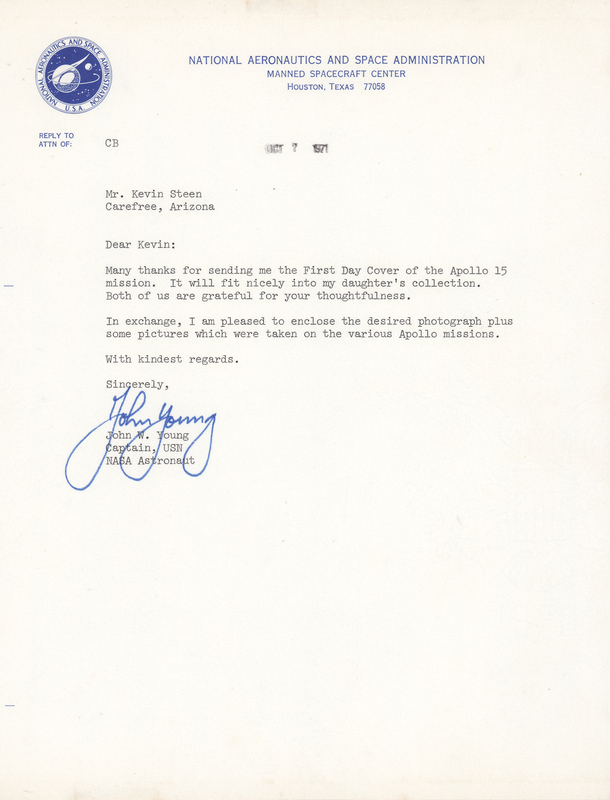 Lot 6287 John Young Typed Letter Signed