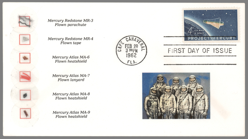 Lot 6038 Mercury Program (6) Artifact Fragments from Each Manned Mission (Attested as Flown)