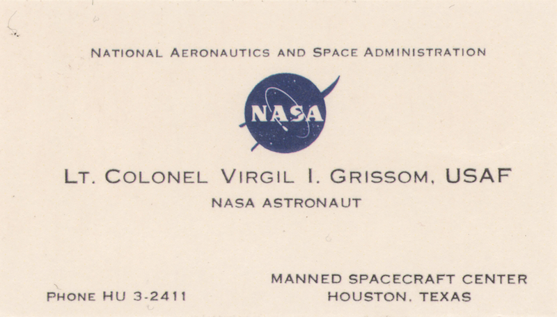 Lot 6041 Gus Grissom NASA Business Card