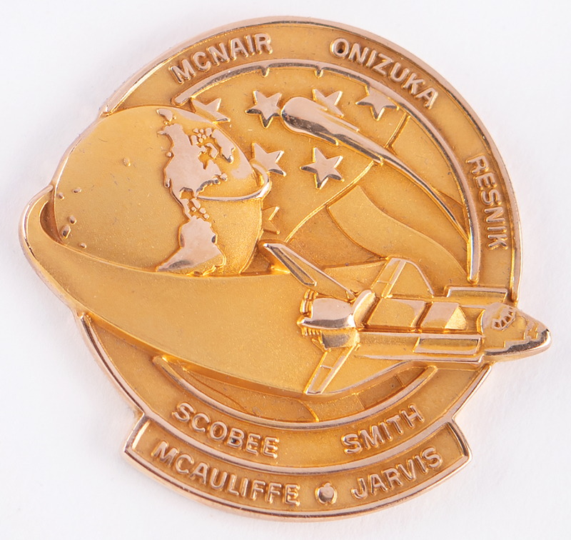 Lot 6402 STS-51-L Unflown Gold Robbins Medallion - From the Personal Collection of William E. Thornton