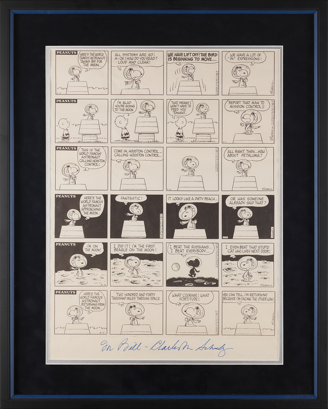 Lot 6330 Charles Schulz Signed 'Peanuts' Print - From the Personal Collection of William E. Thornton