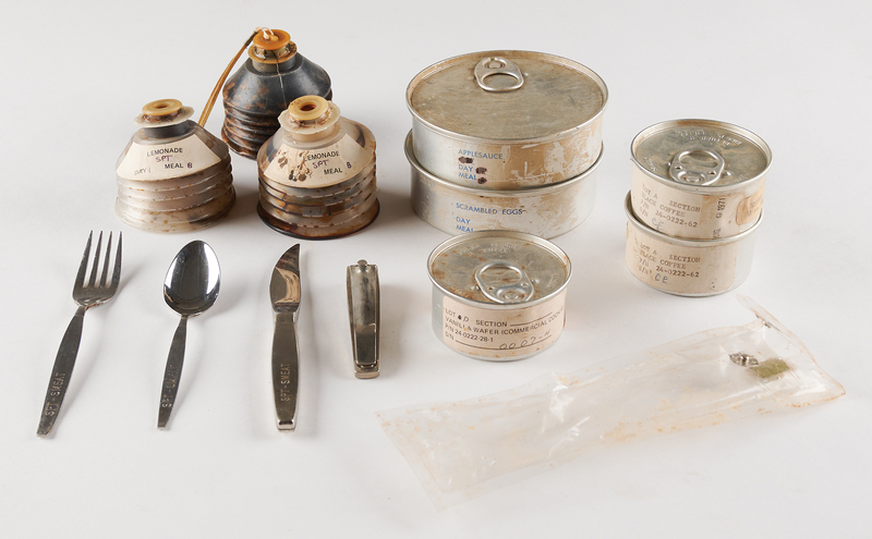 Lot 6372 Skylab Medical Experiment Altitude Test (SMEAT) Utensils and Food - From the Personal Collection of William E. Thornton