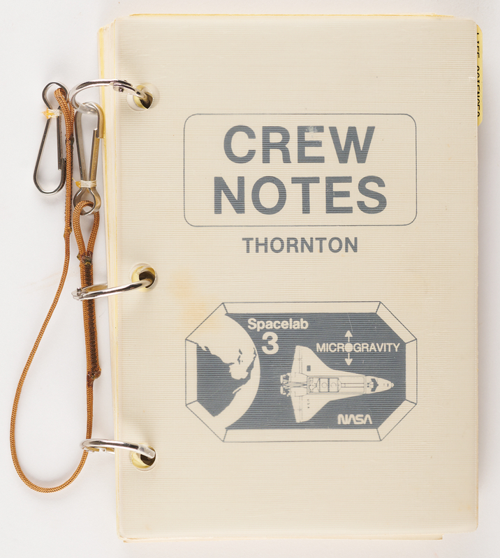 Lot 6421 STS-51-B Crew Notes Notebook [Attested Flown] - From the Personal Collection of William E. Thornton