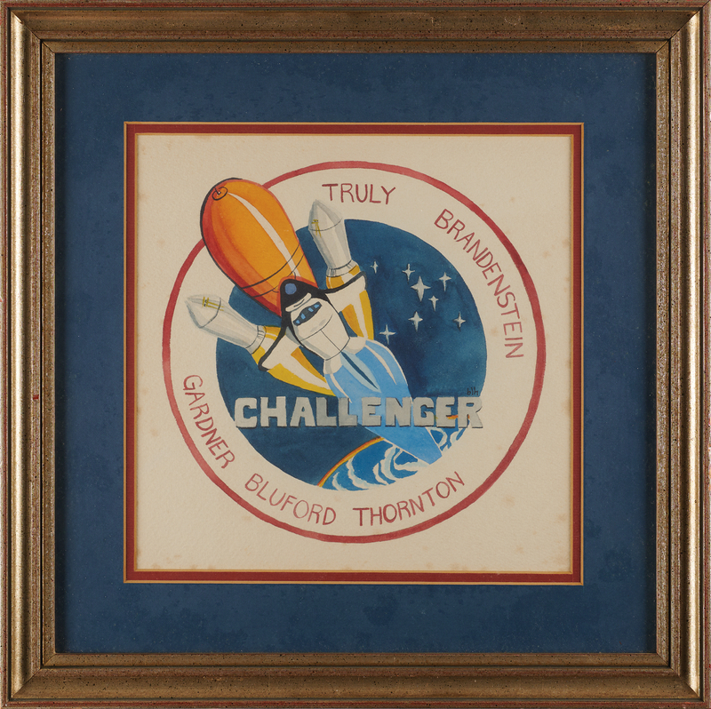 Lot 6432 STS-8 Hand-Painted Mission Insignia - From the Personal Collection of William E. Thornton