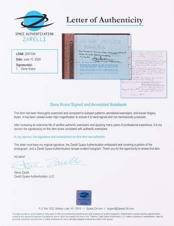 Lot #6355 Mercury-Atlas 4 Mission Rules Notebook - From the Personal Collection of Gene Kranz - Image 5